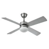 Ventilador de techo Abrila Sofia níquel plata haya con luz 107 cm