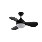 Ventilador de techo Abrila Solido negro luz LED 91 cm