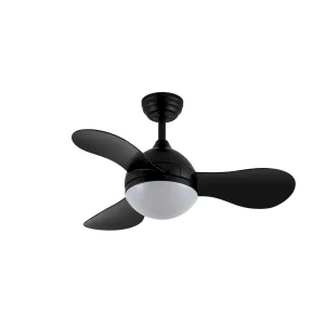 Ventilador de techo Abrila Solido negro luz LED 91 cm