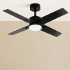 Ventilador de techo Abrila Talco negro gris - negro luz LED 106 cm
