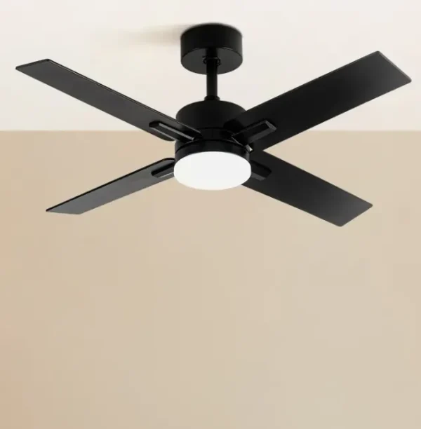 Ventilador de techo Abrila Talco negro gris - negro luz LED 106 cm