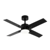 Ventilador de techo Abrila Talco negro gris - negro luz LED 106 cm