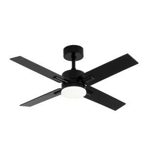 Ventilador de techo Abrila Talco negro gris - negro luz LED 106 cm