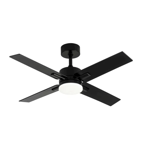 Ventilador de techo Abrila Talco negro gris - negro luz LED 106 cm