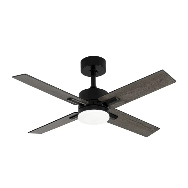 Ventilador de techo Abrila Talco negro gris - negro luz LED 106 cm