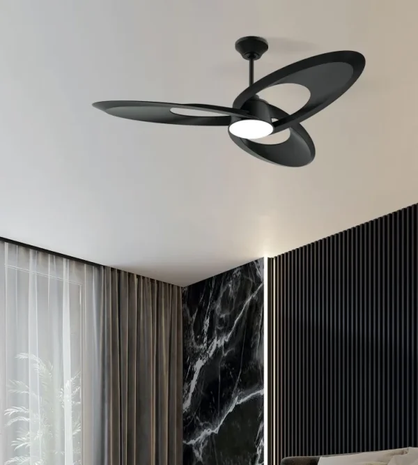 Ventilador de techo Abrila Tarazona negro luz LED 136 cm