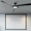 Ventilador de techo Abrila Tarento negro luz LED 132 cm