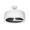 Ventilador de techo Abrila Tatiana blanco madera negra LED 62 cm