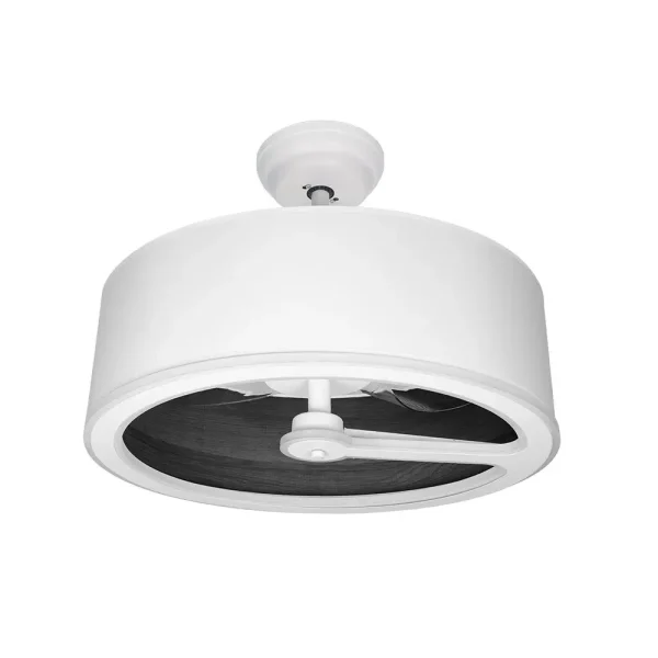 Ventilador de techo Abrila Tatiana blanco madera negra LED 62 cm