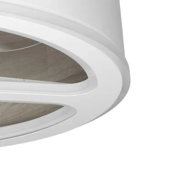 Ventilador de techo Abrila Tatiana blanco madera gris LED 62 cm