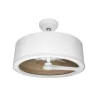 Ventilador de techo Abrila Tatiana blanco madera oscura LED 62 cm