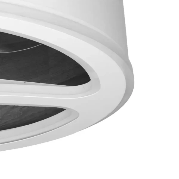Ventilador de techo Abrila Tatiana blanco madera negra LED 62 cm