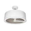 Ventilador de techo Abrila Tatiana blanco madera gris LED 62 cm