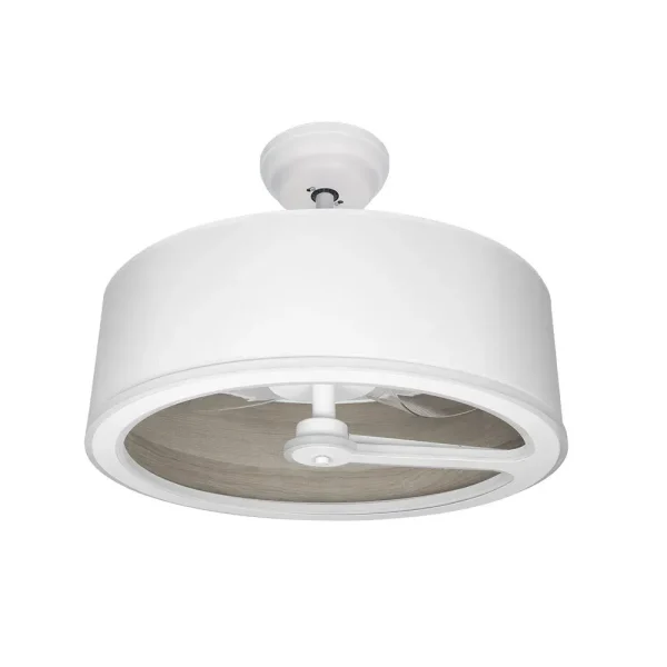 Ventilador de techo Abrila Tatiana blanco madera gris LED 62 cm