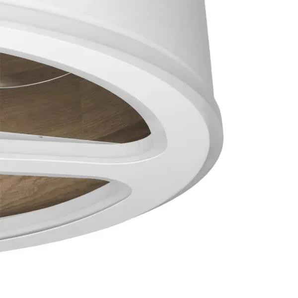 Ventilador de techo Abrila Tatiana blanco madera oscura LED 62 cm