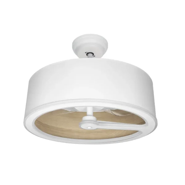 Ventilador de techo Abrila Tatiana blanco madera clara LED 62 cm