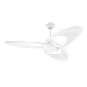 Ventilador de techo Abrila Tazazona blanco luz LED 136 cm