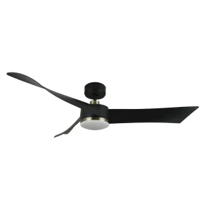 Ventilador de techo Abrila Tempel negro luz LED 132 cm