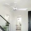 Ventilador de techo Abrila Tempel blanco luz LED 132 cm