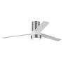 Ventilador de techo Abrila Teo níquel blanco luz LED 139 cm
