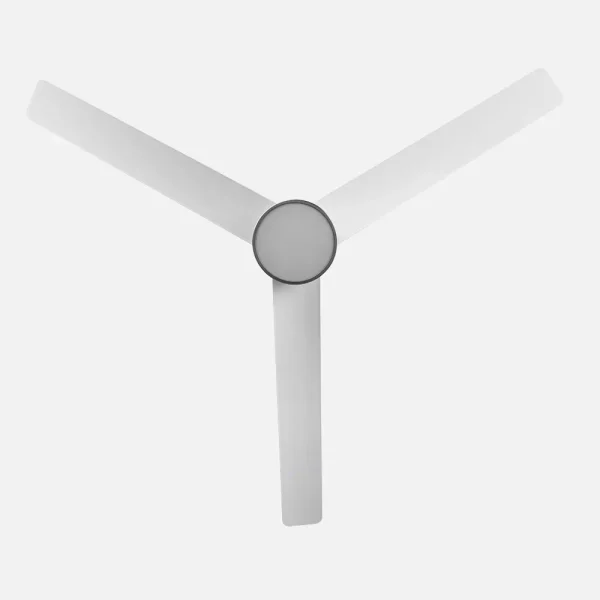 Ventilador de techo Abrila Teo níquel blanco luz LED 139 cm