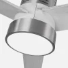 Ventilador de techo Abrila Teo níquel Gris luz LED 139 cm