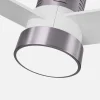 Ventilador de techo Abrila Teo níquel blanco luz LED 139 cm