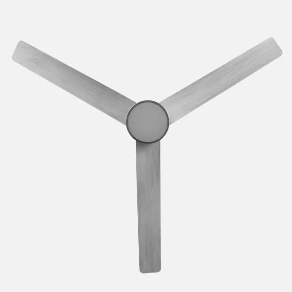 Ventilador de techo Abrila Teo níquel Gris luz LED 139 cm