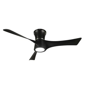 Ventilador de techo Abrila Tianas negro luz LED 132 cm