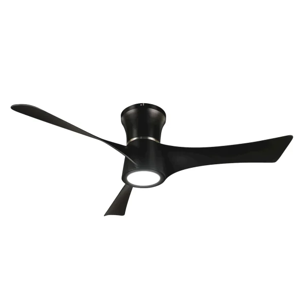 Ventilador de techo Abrila Tianas negro luz LED 132 cm