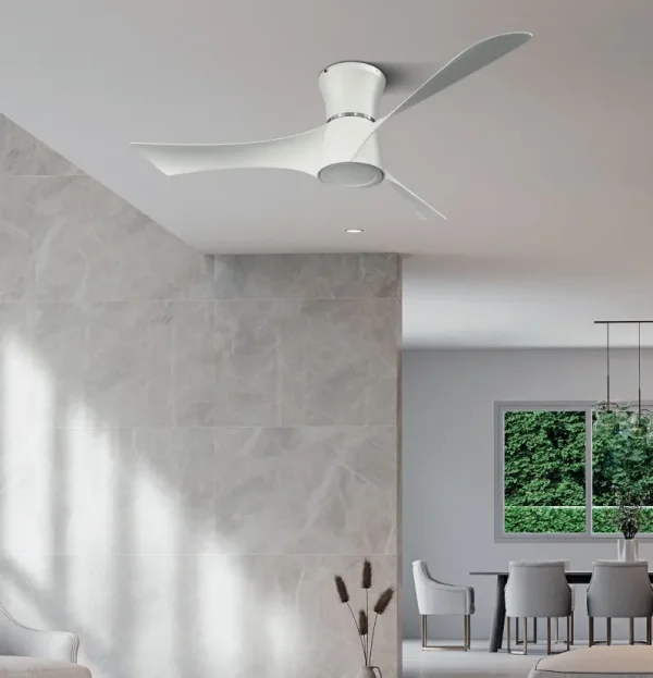 Ventilador de techo Abrila Tianas blanco luz LED 132 cm