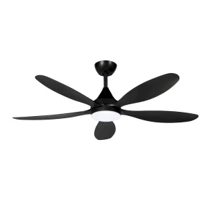 Ventilador de techo Abrila Tobarra negro luz LED 132 cm