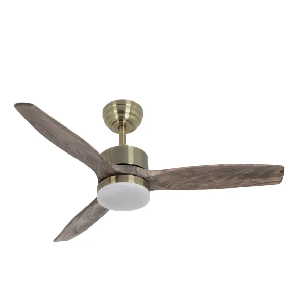 Ventilador de techo Abrila Torino negro madera luz LED 107 cm