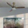 Ventilador de techo Abrila Torino negro madera luz LED 107 cm