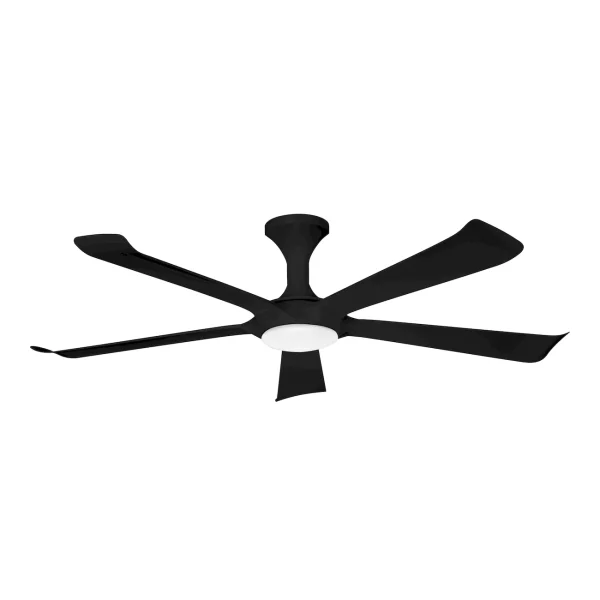 Ventilador de techo Abrila Vinaros negro luz LED 144 cm