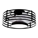 Ventilador de techo Abrila Xaloc negro luz LED 57,8 cm