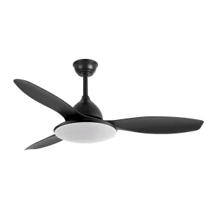 Ventilador de techo Abrila Yael negro luz LED 122 cm