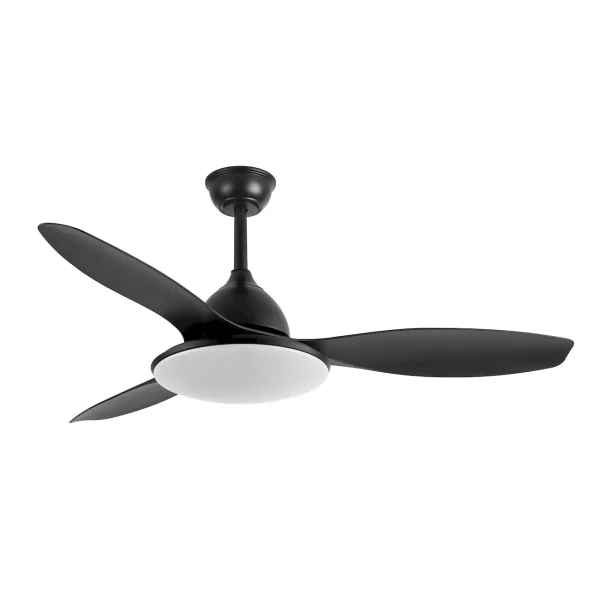 Ventilador de techo Abrila Yael negro luz LED 122 cm