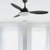 Ventilador de techo Abrila Yael negro luz LED 122 cm