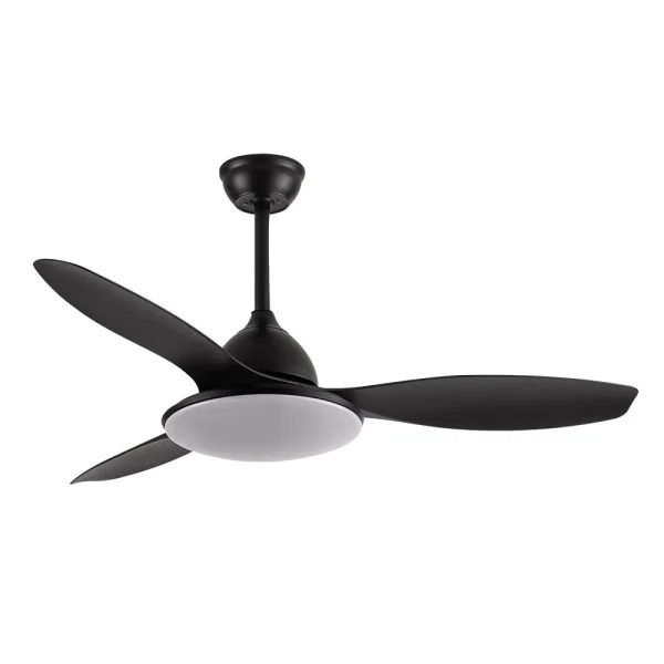 Ventilador de techo Abrila Yael negro luz LED 122 cm