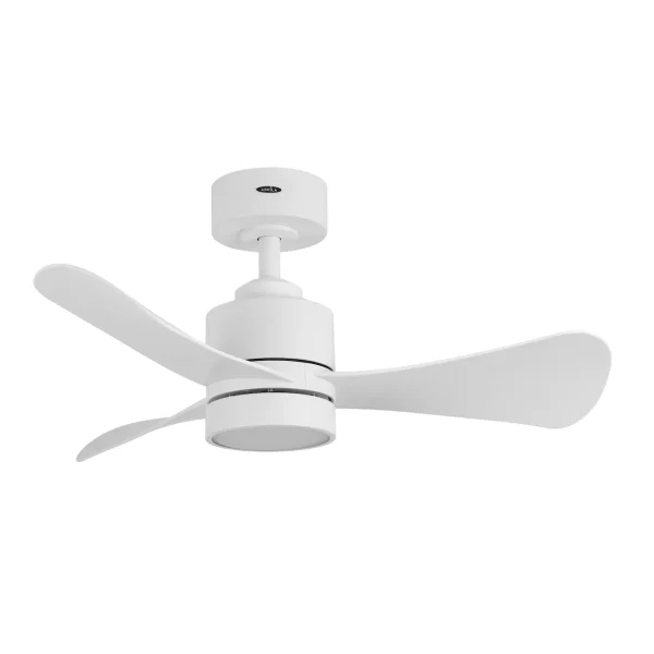 Ventilador de techo Abrila Zepelin blanco luz LED 91 cm