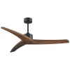 Ventilador de techo Alemar Cancun negro madera oscura sin luz 132 cm