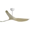 Ventilador de techo Alemar Garden blanco madera clara sin luz 132 cm