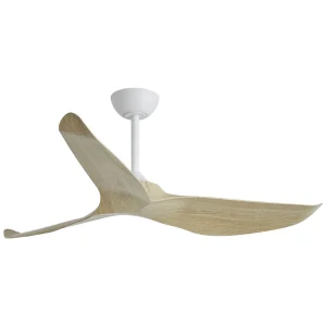 Ventilador de techo Alemar Garden blanco madera clara sin luz 132 cm
