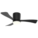 Ventilador de techo Alemar Kent negro luz LED 107 cm