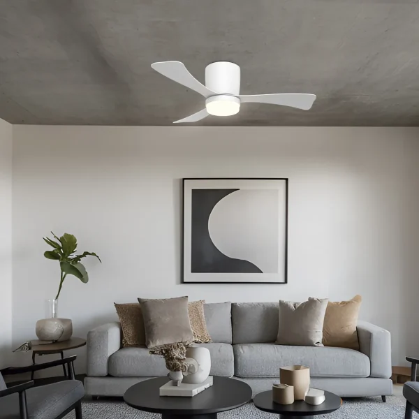 Ventilador de techo Alemar Kent blanco luz LED 107 cm
