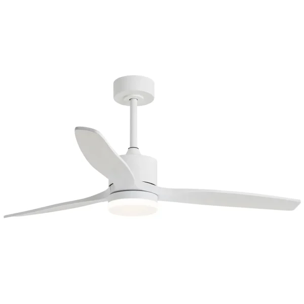 Ventilador de techo Alemar Madeira blanco luz LED 132 cm