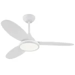 Ventilador de techo Alemar Mahon blanco luz LED 107 cm