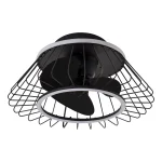 Ventilador de techo Alemar Malabo negro luz LED 50 cm