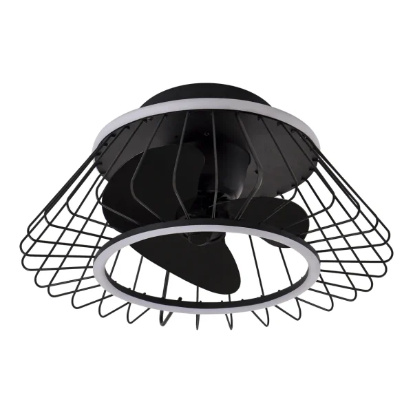 Ventilador de techo Alemar Malabo negro luz LED 50 cm